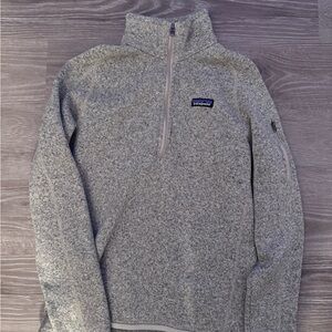 Patagonia Heather Gray Half-Zip Pullover Sweater
